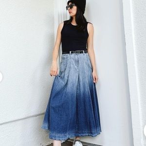 Soft Surroundings Ombré Y2K Denim Skirt
